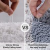 Homaxy Non-Slip Bathroom Rug Soft High-Pile Microfibre Bath Mat Absorbent