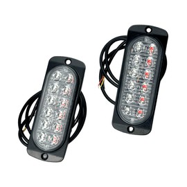HTharros Car LED Strobe Light 12 LED 12V 24V Universal Red Blue 2pcs Warning Light Flashing Daylight Truck Decoratra RB