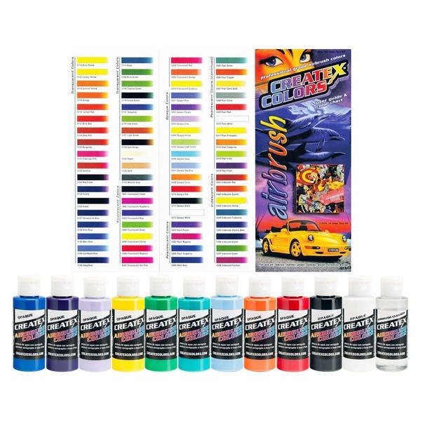 Createx Colors Ready to Use Airbrush Paint Set of All
