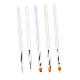 Baluue 5pcs Nail Art Drawing Pens Manicure Brush Tools for Home Salon Use Lightweight and Nail Painting Pens for and Easy Application