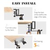 Aswalling Adjustable Desk Clamp Laptop Holder Vertical Laptop Stand Organizer