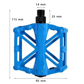 Winlauyet Bicycle Cycling Bike Pedals 9/16" With Sealed Anti-Slip Durable For Universal BMX Mountain Bike Road Bike Trekking Bike (Blue)