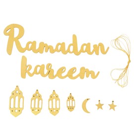 Scinzene Ramadan Decoration - Elegant Ramazan Decor Made of Durable Material for Home, Door, Window and Wall, Ramadan Mubarak Decoration