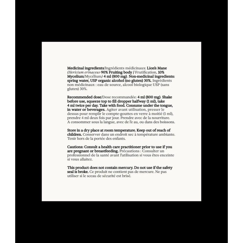 RAINBO Lion's Mane Brain Power Mushroom Tincture *alcohol-free* 100 mL