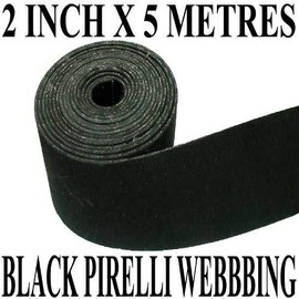 2" 5 Metres Black Rubber Pirelli Upholstery Settee Chair Webbing