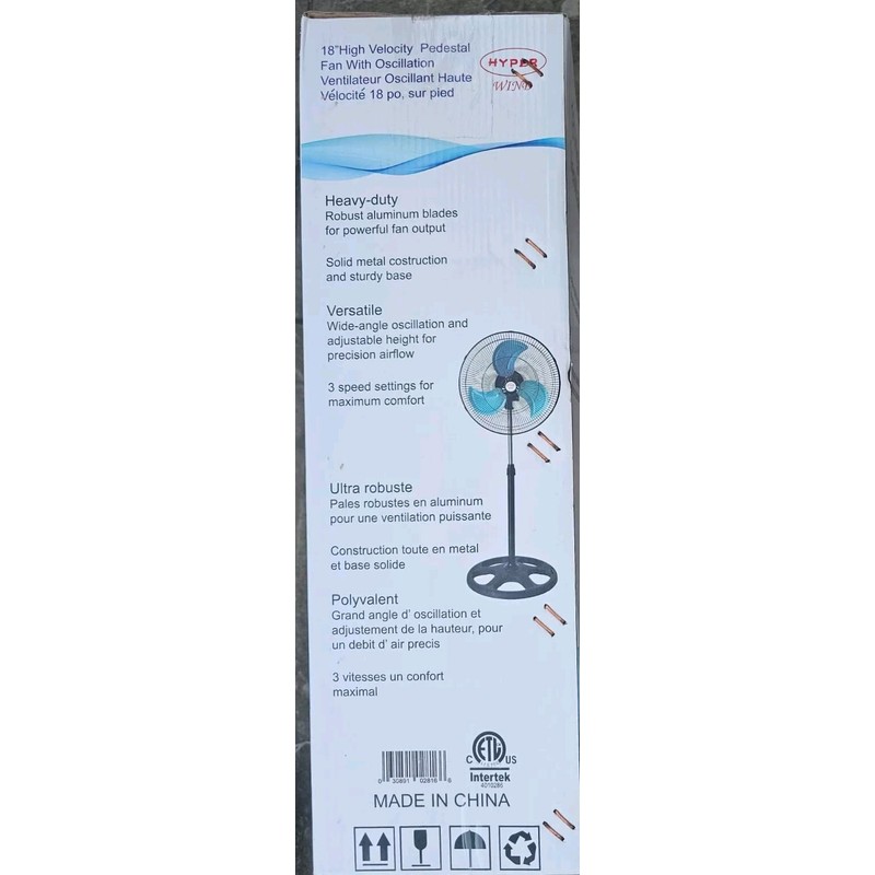 Hyper Tough New 18-inch High Velocity Sealed Motor Is Pedestal