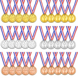 Brelet 30 Medals Olympiads Medals for Children Medals Football Birthday Skiing Work Sports for Kids Mini Games Olympic Sports Days Diameter Approx. 1.5 Inch