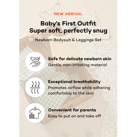 Konny Newborn Light Bodysuit & Leggings Set - Side Snap, Layette Set, Premium and Safe for New Moms: Baby Clothing for Stylish Comfort - Wine Dot 6M