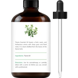 Handcraft Blends Thyme Essential Oil – Huge 4 Fl Oz – 100% Pure and Natural – Premium Grade Essential Oil for Diffuser and Aromatherapy, Skin, Massage, Candle and Soap Making Fragrance