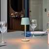 Mini-Tischleuchte, kabellos, Aluminium, Grün, LED, Mini, Olive, weiß, dimmbar, Höhe