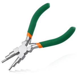 LEONTOOL Wire Bending Pliers 6 in 1 Ironing Pliers 3 mm to 10 mm Wire Loop Pliers Wire Wrapping Tools for Jewellery Making, 6 Stages Gripper Pliers Round Pliers for Bending Loops, Hooks