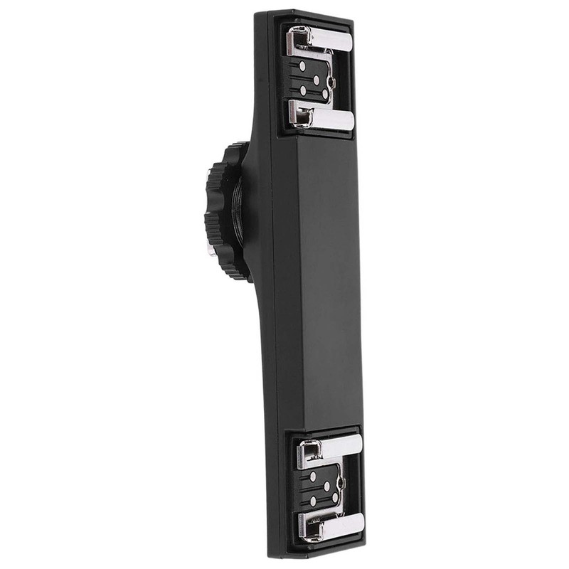 Quality Ultralight Dual Hot Shoe Splitter for SLR Camera Camcorder
