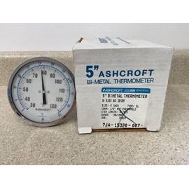 Ashcroft 5" Bi-Metal Thermometer 50 EL60 E 040 NEW