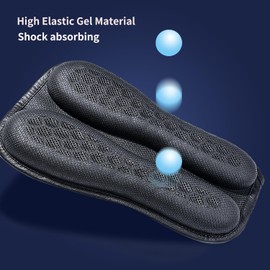 CHCYCLE Foldable Passenger Motorcycle Seat Cushion，High Elasticity Gel 3D Honeycomb Comfortable Breathable Shock Absorption for Long Ride Seat Cover (Petal Shape)