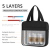 AOSBOS Small Cooler Bag Lunch Bag with Zip Waterproof for