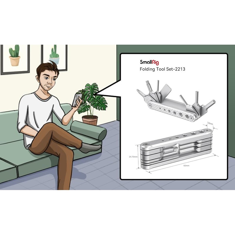 SMALLRIG Folding Tool Set with Screwdrivers and Wrenches, Tool Set