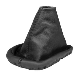 L & P Car Design Shift Boot Cover Genuine Leather Compatible with VW Passat B5 MK5 5 V 1996-2005 Manual Transmission Black