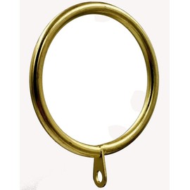 Curtain Ring Metal 42-Pcs 2.0 inch Inner Diameter with Flat Eyelet fit up 1.5 inch Rod (Gold,42)