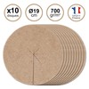 La cordeline 10 discs for mulch, natural, diameter 19 cm,
