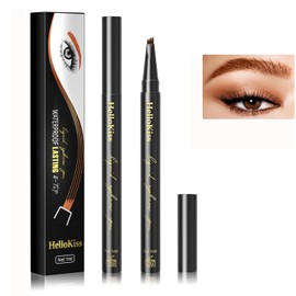 Eyebrow Pencil with 4 Fork Tips, Waterproof, Long-Lasting Eyebrow Pencil, Microblading Eyebrow Pencil with Micro Fork Tip Applicator, Eyebrow Pencil, Eyebrow Pen for Natural Eye Makeup (04)