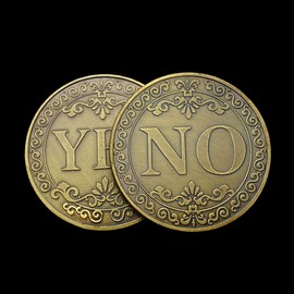 Aomcisi Decision Making Flipping Coin Yes No Challenge Coin Medallion