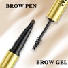 MOTIBACK 2-in-1 Brow Pen and Sealing Brow Gel with 20Pcs