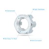 sourcing map 3/4-16 UNF Hexagon Slotted Nut, Grade 6.8 Zinc-Plated