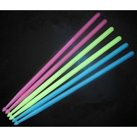 Jiayouy 3Pair of 5A Nylon Drumsticks Stick for Drum Set Luminous Light Up Drumsticks, Glow in The Dark Night light Drum Sticks for Adults Kids Professional Puple/Green/Blue Fluorescence