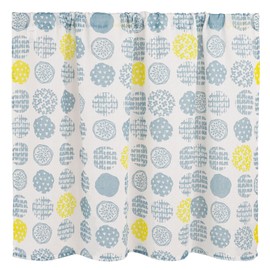 NEXT Cafe Curtain, Nordic Small Flower Etcetra, Approx. Width 39.4 inches (100 cm) x Length 27.6 inches (70 cm), Set of 1, Scandinavian Style, Small Window