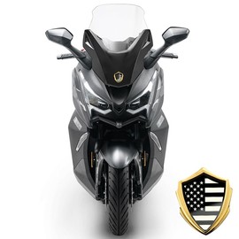 2PCS 3D Motorcycle Metal Badge Sticker Decals, American Flag Shield Emblem Fit For Harley Indian Motus Vinson Universal Motorcycle Cars Truck Vehicle Side Tail Stickers (Gold And Black-American Flag)
