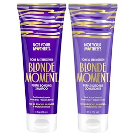 Not Your Mothers Champú y Acondicionador Blonde Moment Morado(Paquete de 2) - 8 FlOz - Ideal para Cabello Rubio, Morenas Destacadas, Plateado - Ayuda