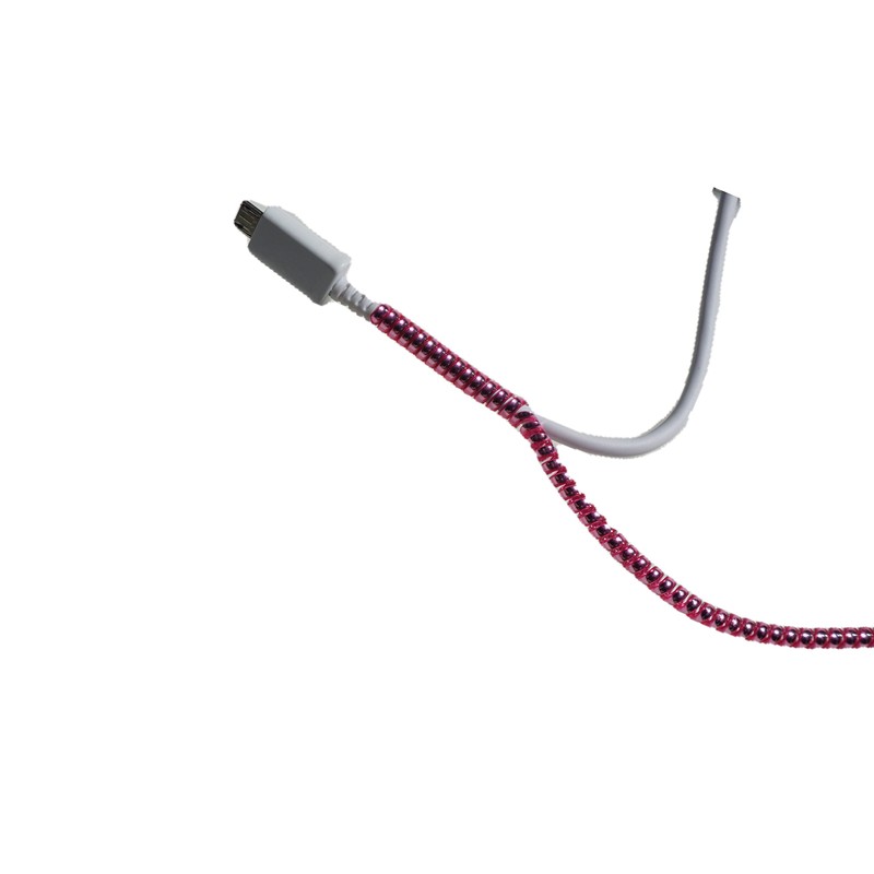 Protector Espiral Estilo Metalico Brillante Cubierta Cable/Protector de Auriculares/Protector Cable