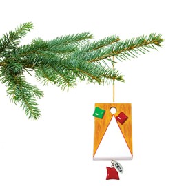 Cornhole Game Ornament 2024, Baggo, Bean Bag Toss Game Ornament - Easy to Personalize at Home - Comes in a Gift Box