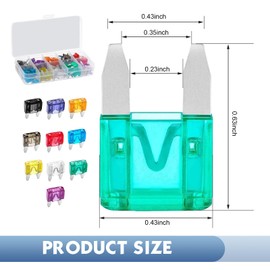 Arwrilt 120 PCS Car Mini Fuses Assortment Kit, Car Fuses Kit, Automotive Replacement Fuses Assortment (2A/3A/5A/7.5A/10A/15A/20A/25A/30A/35A) for Cars, Trucks, Motorcycle, SUV (Multicolored)