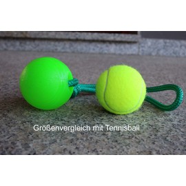 Activity4Dogs Dog Toy for Large Dogs, Ball with Loop, Set of 2, Floatable, Robust, 76 mm (Green)