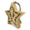DARO DEKO Wooden Star Hanger with Cord Red Brown 14