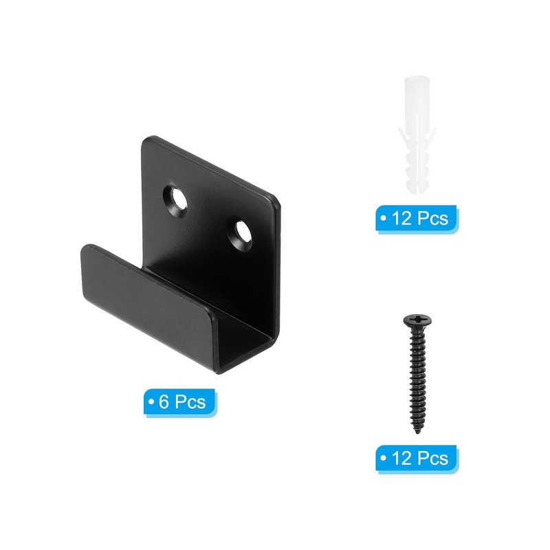 PATIKIL Tile Hanger Bracket 1.38x0.79x0.6, 6 Set U Wall Mounted