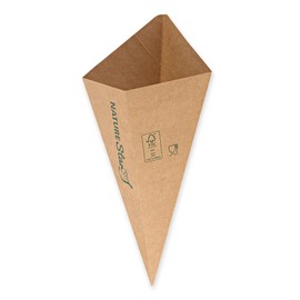 FRANZ MENSCH NatureStar Organic Chip Cones Kraft Paper / PE / FSC Mix Brown Length 28 cm Width 17 cm Pack of 500