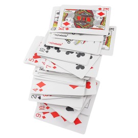 TOYANDONA Braille Playing Cards Tactile and Large-print Cards Card Game Large-print Cards for Travel Braille Cards for Travel Play 9 Card Game Potato Man Card Game Paper