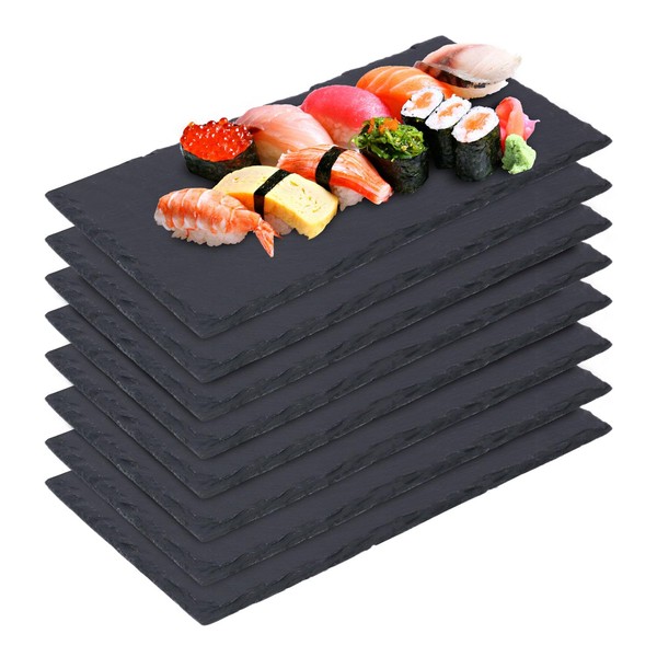 IHDYPPEW 8 Pack 8.7 x 6 Inch Slate Cheese Boards,