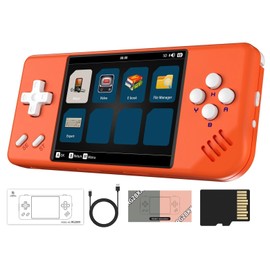 RG28XX Retro Handheld Game Console, 2.83 Inch IPS Screen Linux System Built-in 64G TF Card 5516 Games Support Multimedia Application and HDMI TV Output (Orange)