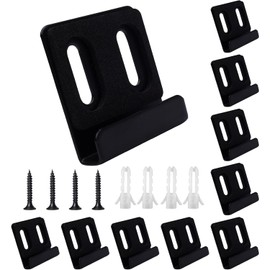 Mirror Clips for Wall Mounting, 10Pcs Metal Mirror Holder Clips with Screws, Mirror Hangers for The Wall, Mirror Holders for Wall Mounting, Heavy Duty Mirror Clips for Wall Mounting (Black)