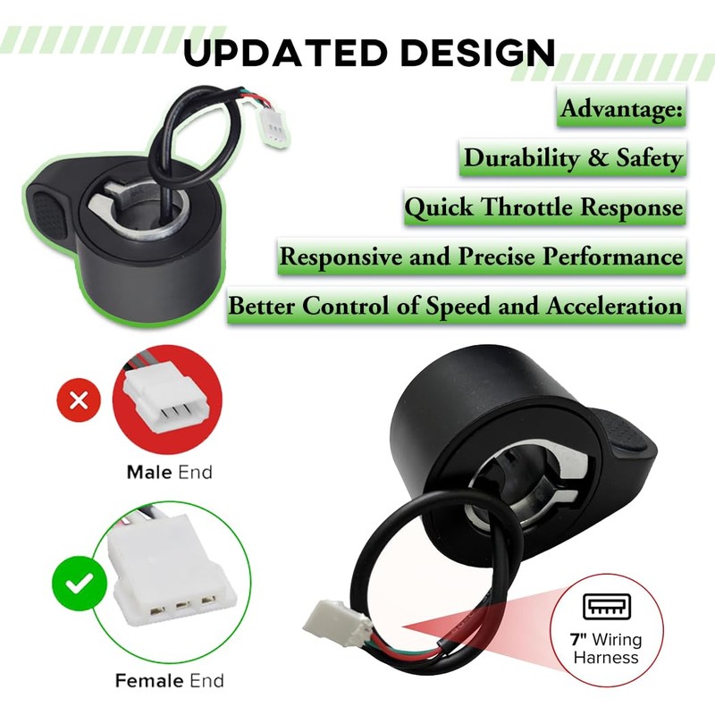 GXL V2 Thumb Throttle Accelerator for Gotrax Electric Scooter Apex