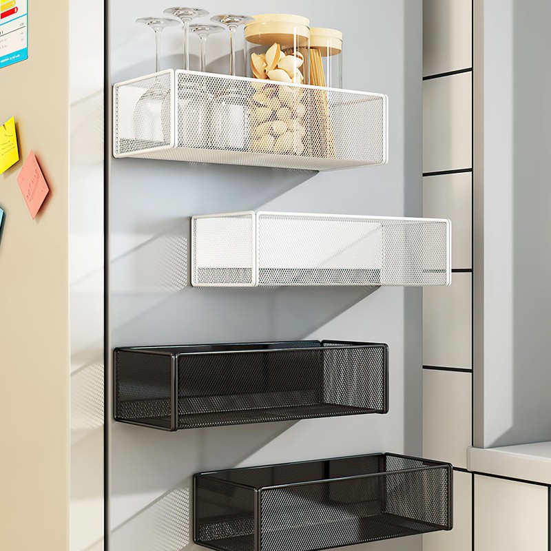 LIFEFAN Magnetic Basket Organizer Holder for Fridge Magnetic Storage Bin