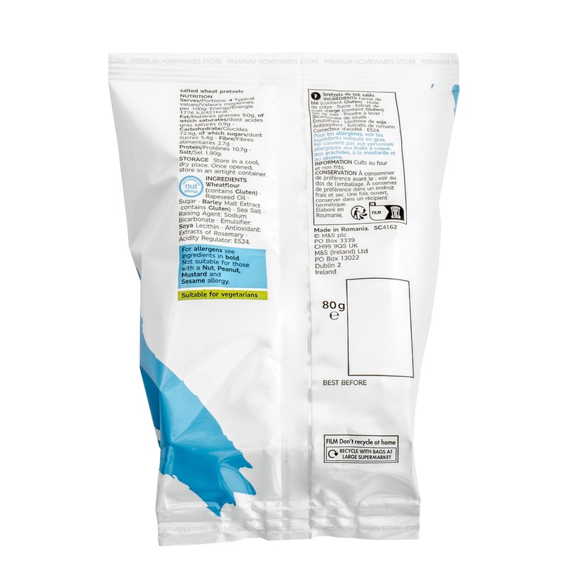 Premium Sea Salted Pretzel Thins, Baked Not Fried, 240g (3