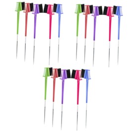 Ipetboom 3sets Brow Combs Makeup Tools Set Eyebrow Dye Brush Steel Pin Abs Pp Material for Home Salon 5pcs*3 Random Color