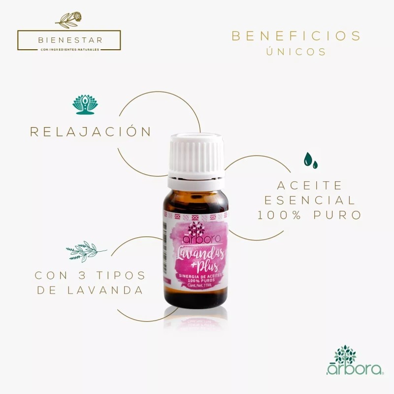 Arbora Kit Aromaterapia Lavanda + Tea Tree 100%puros Y Certificados