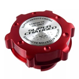 Unbranded Red Oil Cap Filler Racing Billet Aluminum Fits LS1 LS2 LS3 LS6 Super Charged