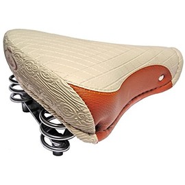 MONTEGRAPPA BICYCLE_SEAT Italian Leather Saddle - Graziella, Epoca, R, Wand, Netherlands - Brown/Cream