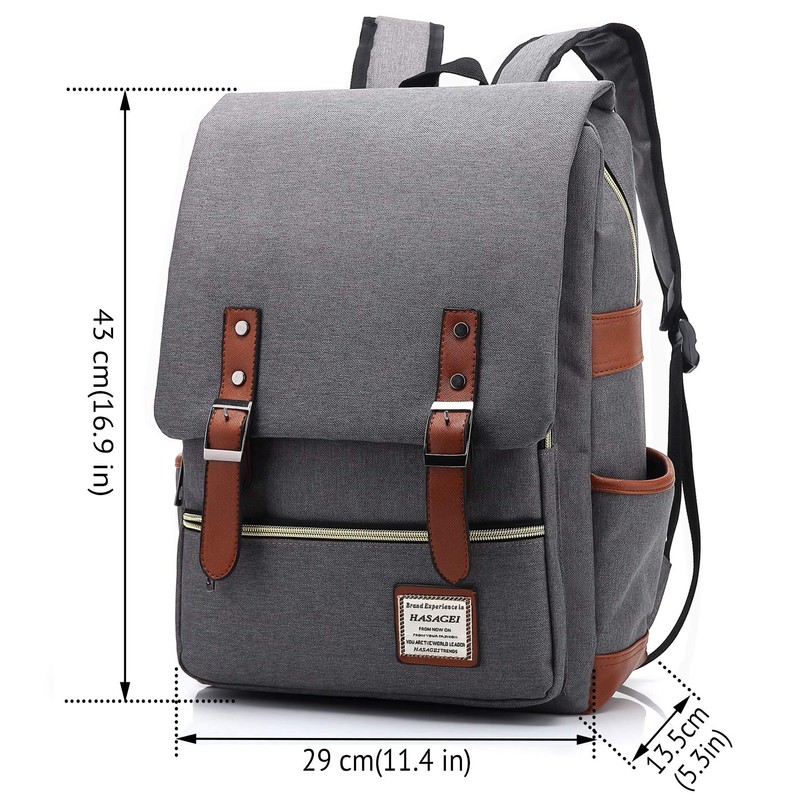 HASAGEI Vintage Unisex Casual School Bag Travel Laptop Backpack Rucksack